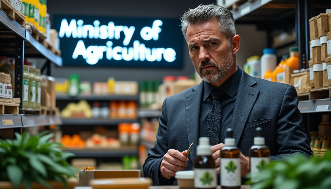 le ministère de l'agriculture demande le retrait immédiat des produits alimentaires contenant du cbd du marché, soulignant les risques pour la santé et la réglementation en vigueur.